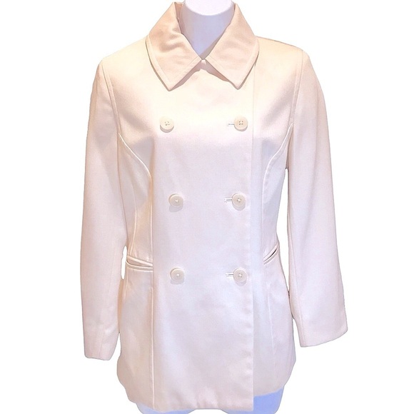 *GORGEOUS IVORY DOUBLE BREASTED TAILORED BLAZER, CLASSIQUES ENTIER, SZ S - Picture 1 of 7